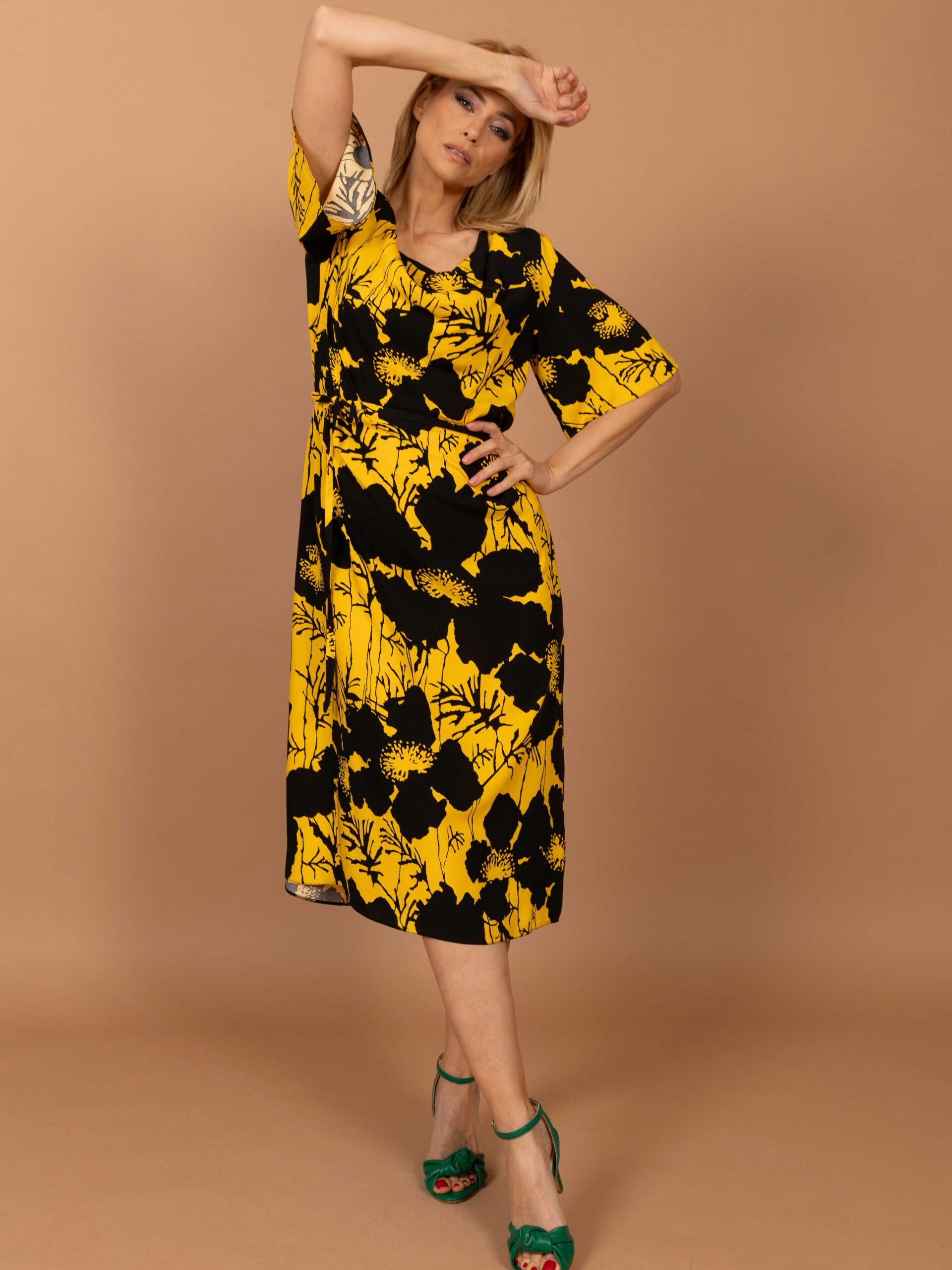 Haljina dl60 žuti dezen p2