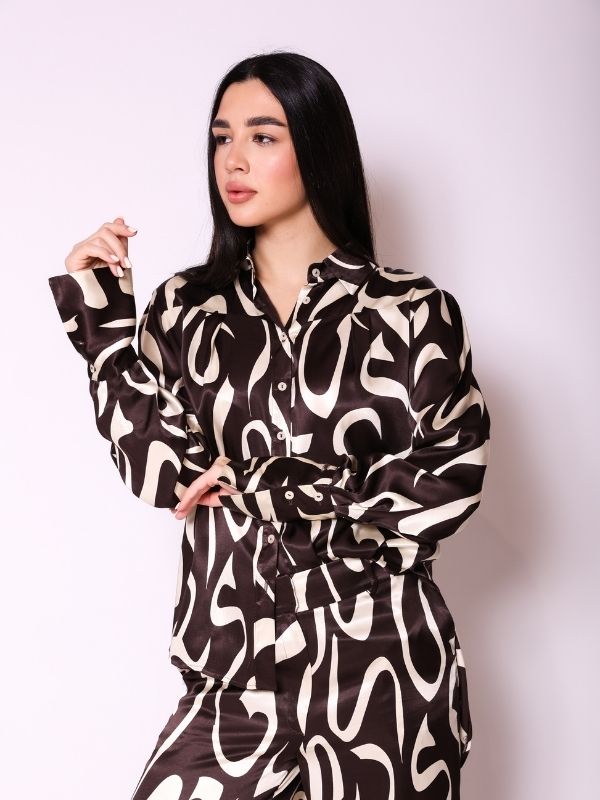 Košulja KK71 braon dezen p1