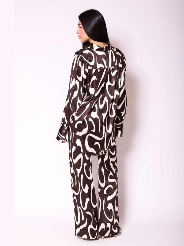 Košulja KK71 braon dezen z